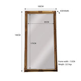 Mirrors: French Provincial Ornate Mirror - COUNTRY GOLD - X Large 100cm x 190cm