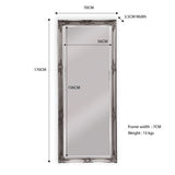 Mirrors: French Provincial Ornate Mirror - Antique Silver - Medium 70cm x 170cm