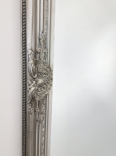 Mirrors: French Provincial Ornate Mirror - Antique Silver - Medium 70cm x 170cm