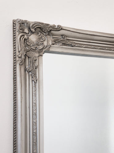 Mirrors: French Provincial Ornate Mirror - Antique Silver - Medium 70cm x 170cm
