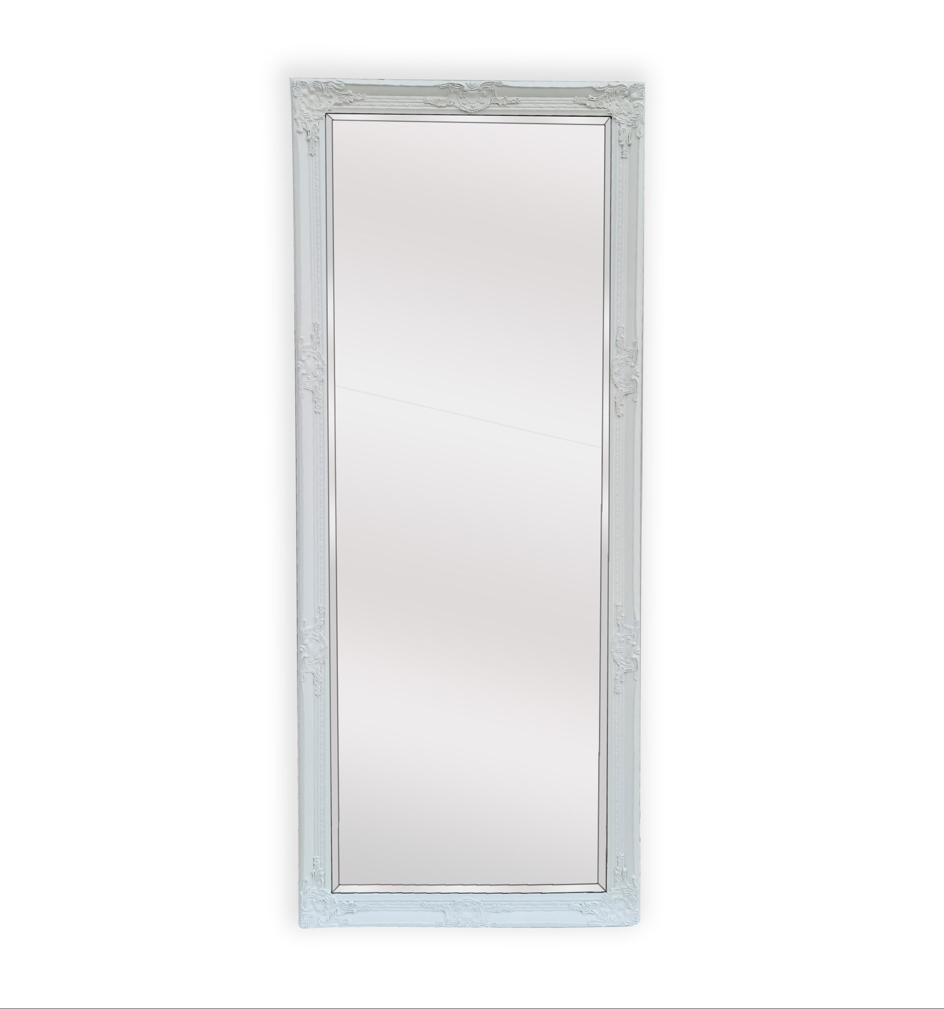 Mirrors: French Provincial Ornate Mirror - White - Medium 70cm x 170cm