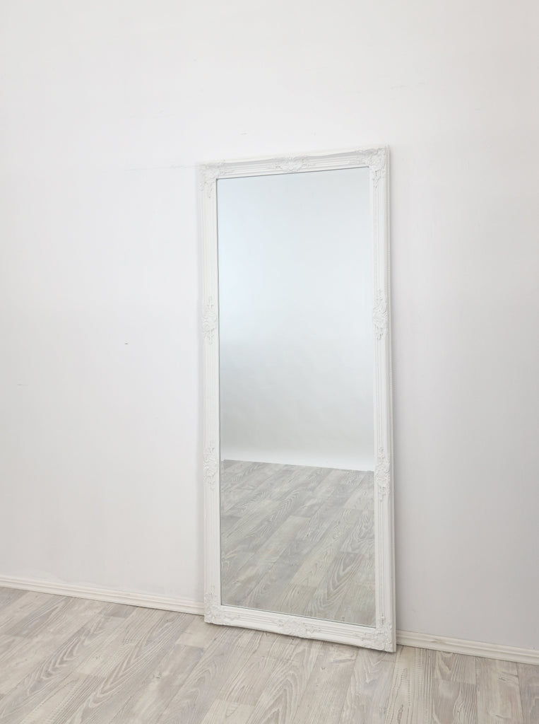Mirrors: French Provincial Ornate Mirror - White - Medium 70cm x 170cm