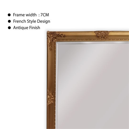 Mirrors: French Provincial Ornate Mirror - Country Gold - Medium 70cm x 170cm