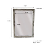 Mirrors: French Provincial Ornate Mirror - Antique Silver - Small 80cm x 110cm