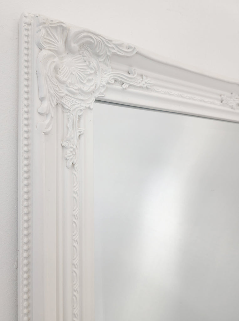 Mirrors: French Provincial Ornate Mirror - White - Small 80cm x 110cm