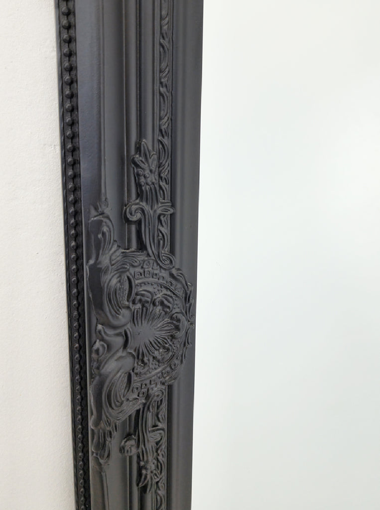 Mirrors: French Provincial Ornate Mirror - Black - Small  80cm x 110cm