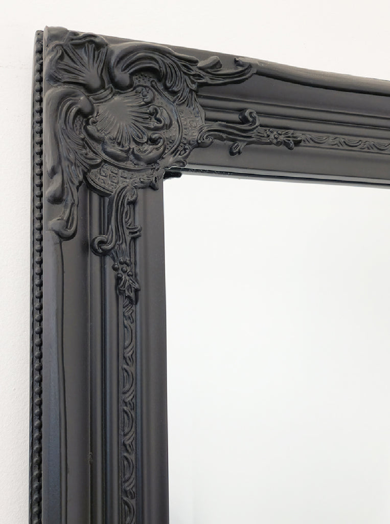 Mirrors: French Provincial Ornate Mirror - Black - Small  80cm x 110cm