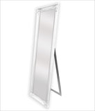 Mirrors: French Provincial Ornate Mirror - White - Free Standing 50cm x 170cm