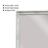 Mirrors: French Provincial Ornate Mirror - White - Free Standing 50cm x 170cm