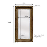 Mirrors: LUX French Provincial Ornate Mirror - Antique Champagne