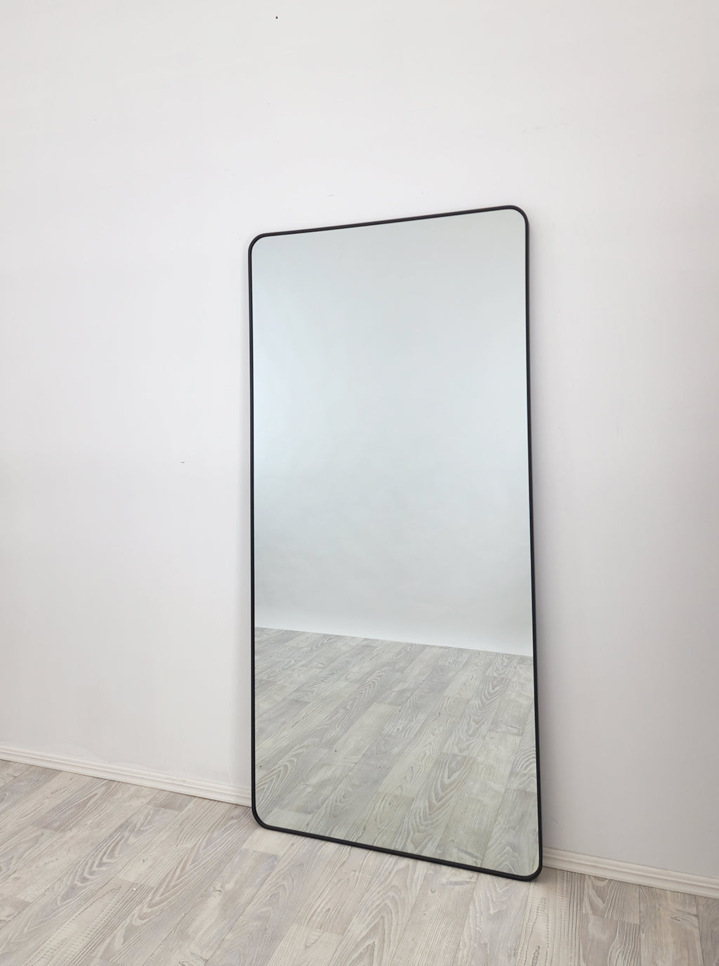Mirrors: Black Metal Rectangle Mirror - Medium 80cm x 170cm