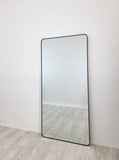 Mirrors: Black Metal Rectangle Mirror - Medium 80cm x 170cm