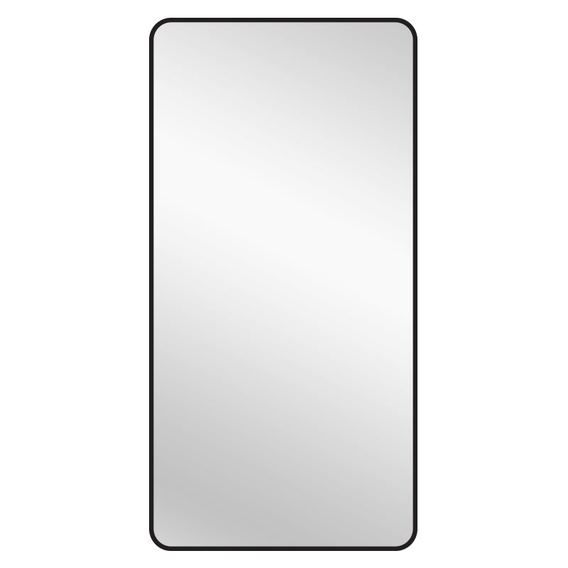 Mirrors: Black Metal Rectangle Mirror - X-Large 100cm x 200cm