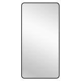 Mirrors: Black Metal Rectangle Mirror - X-Large 100cm x 200cm