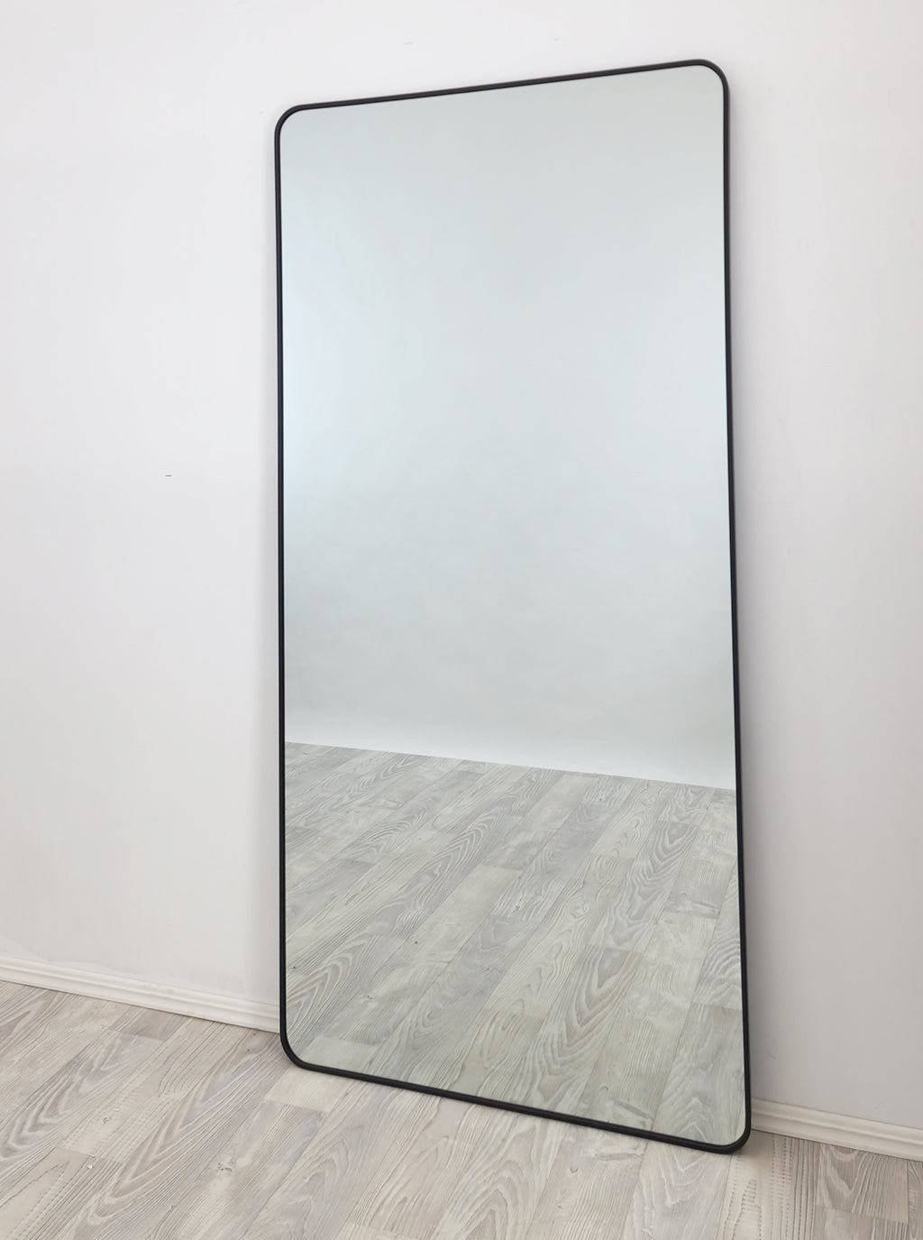 Mirrors: Black Metal Rectangle Mirror - X-Large 100cm x 200cm