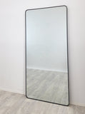 Mirrors: Black Metal Rectangle Mirror - X-Large 100cm x 200cm