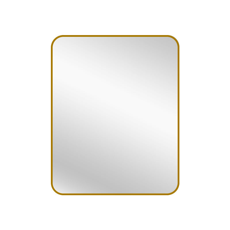 Mirrors: Gold Metal Rectangle Mirror - Small 80cm x 100cm