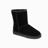 Men's Uggs & Slippers: Ugg Boots Genuine Australian Sheepskin Unisex Short Classic Suede (Black, EU36)