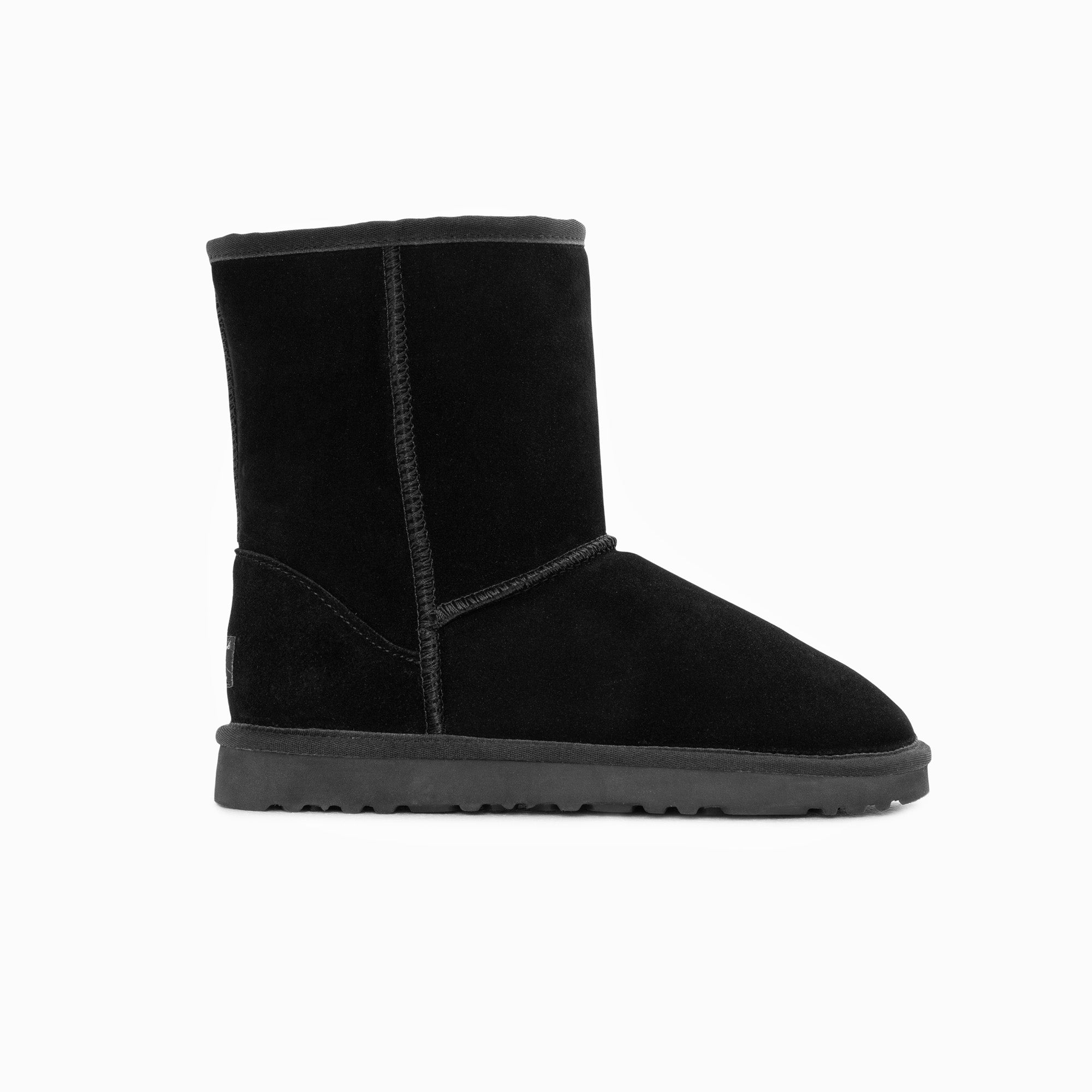 Men's Uggs & Slippers: Ugg Boots Genuine Australian Sheepskin Unisex Short Classic Suede (Black, EU36)