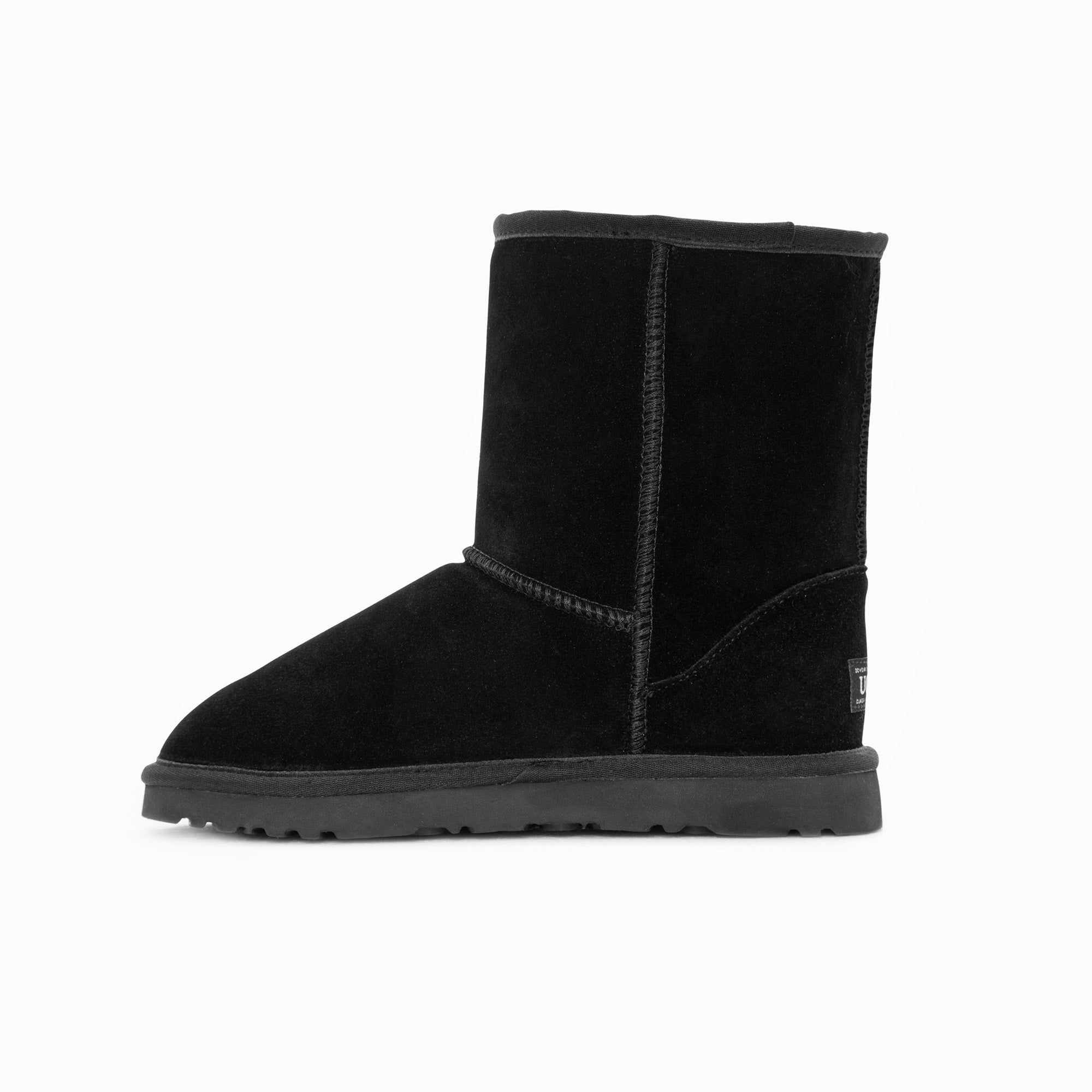Men's Uggs & Slippers: Ugg Boots Genuine Australian Sheepskin Unisex Short Classic Suede (Black, EU36)