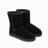 Men's Uggs & Slippers: Ugg Boots Genuine Australian Sheepskin Unisex Short Classic Suede (Black, EU38)