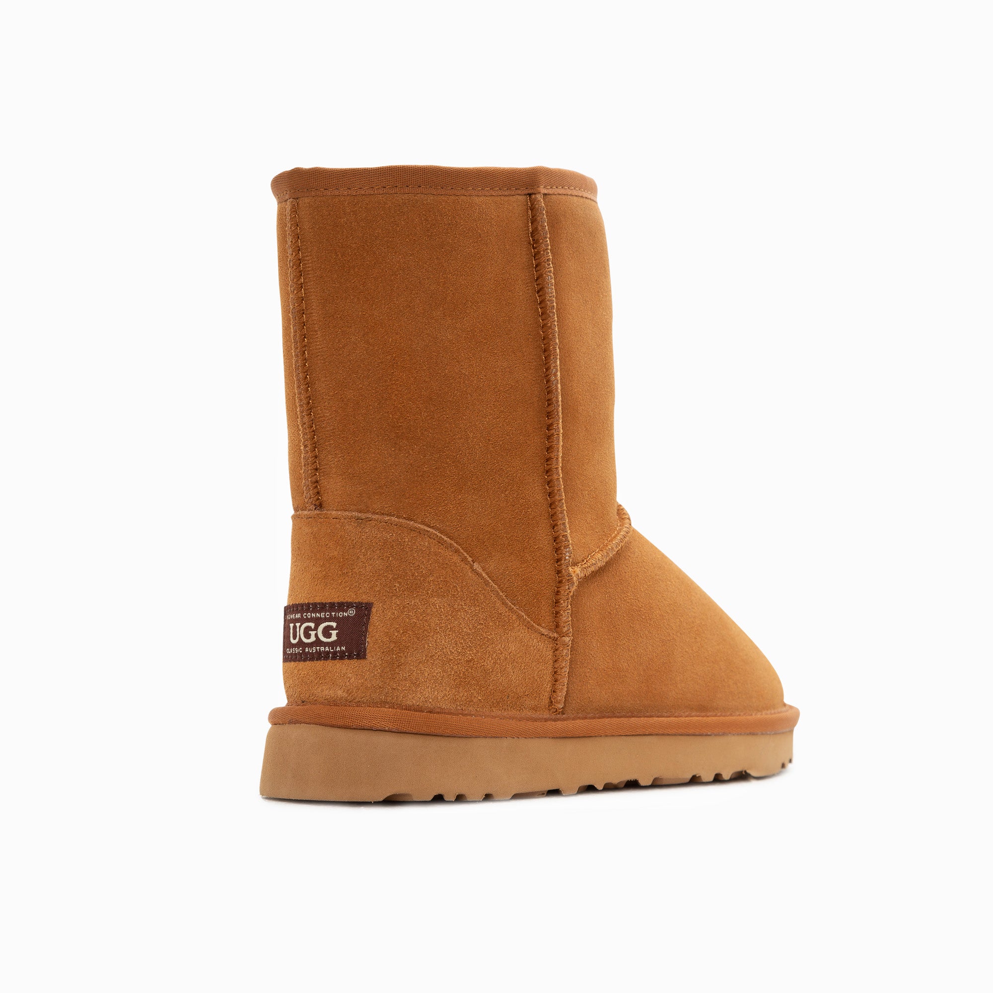 Men's Uggs & Slippers: Ugg Boots Genuine Australian Sheepskin Unisex Short Classic Suede (Chestnut, EU37)