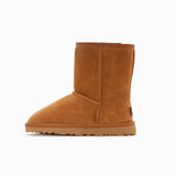 Men's Uggs & Slippers: Ugg Boots Genuine Australian Sheepskin Unisex Short Classic Suede (Chestnut, EU43)