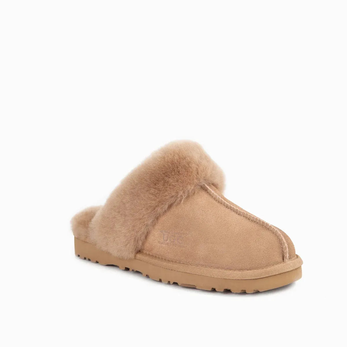 Ugg Slippers Premium Australia Sheepskin Unisex Scuffette Suede (Unisex Cow Suede) (BRONZE, EU38)