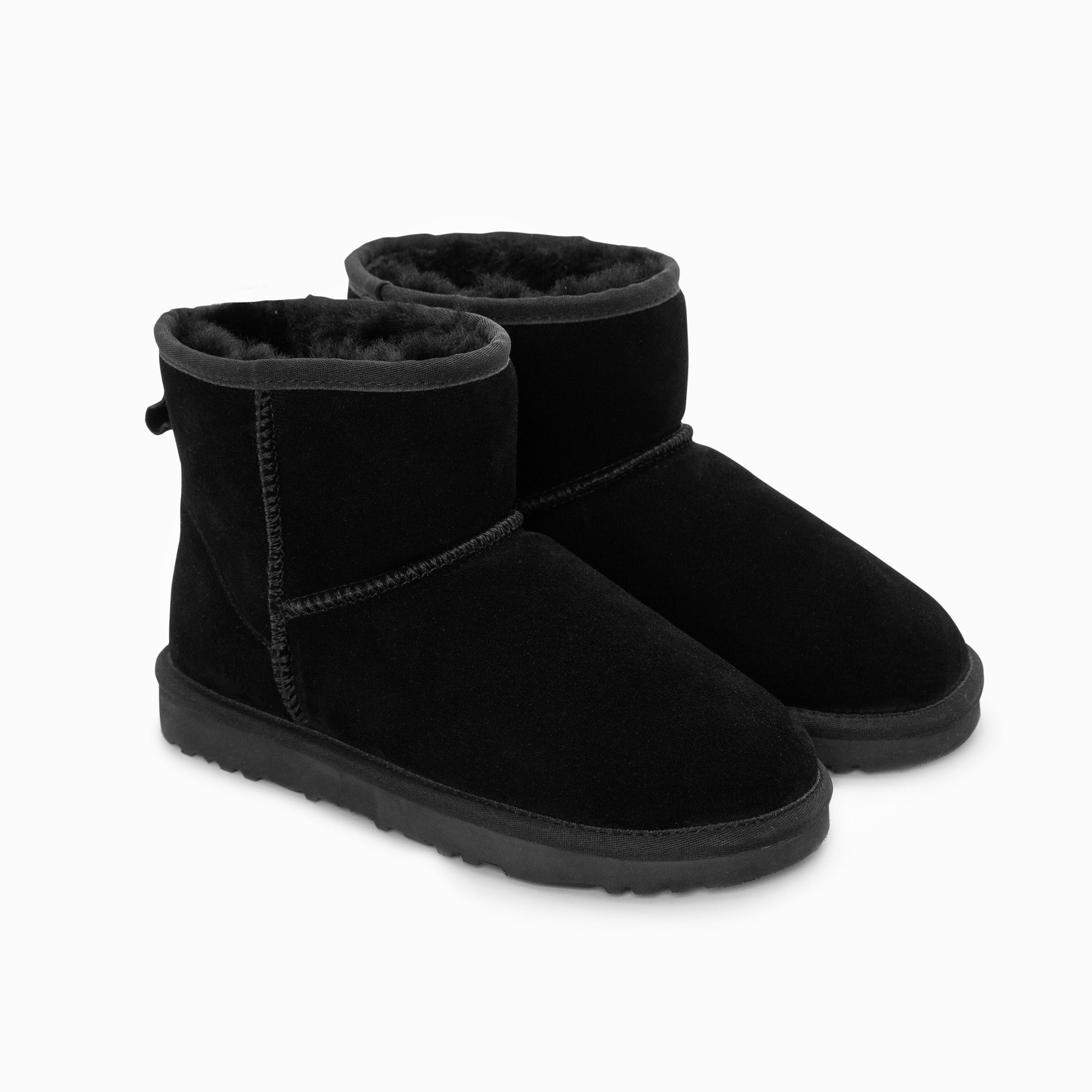 Men's Uggs & Slippers: Ugg Boots Genuine Australian Sheepskin Unisex Mini Classic Suede (Black, EU42)