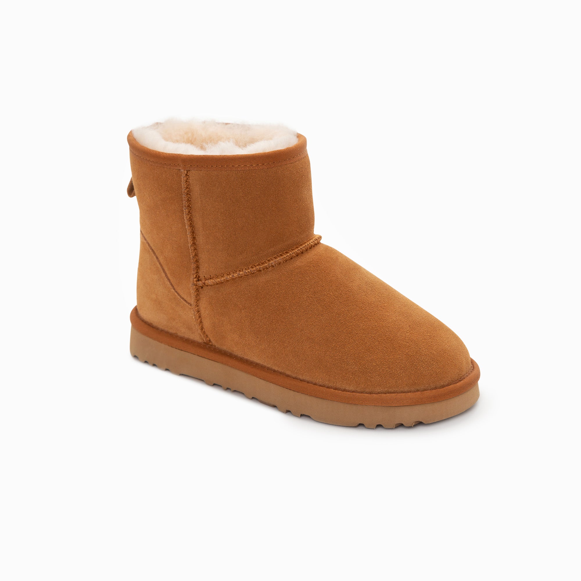 Men's Uggs & Slippers: Ugg Boots Genuine Australian Sheepskin Unisex Mini Classic Suede (Chestnut, EU39)