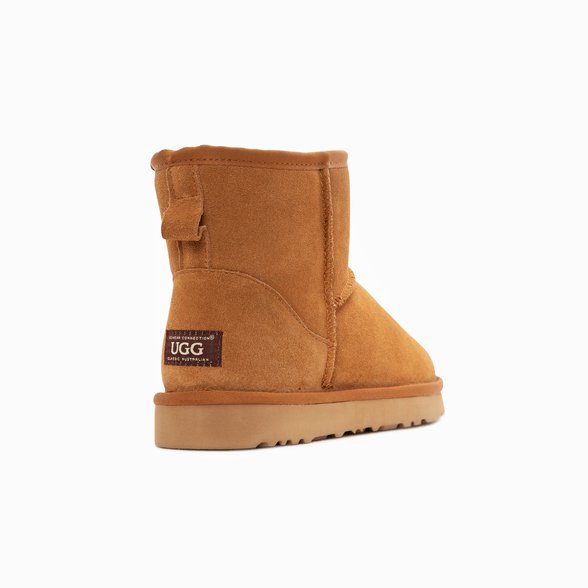 Men's Uggs & Slippers: Ugg Boots Genuine Australian Sheepskin Unisex Mini Classic Suede (Chestnut, EU39)