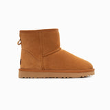Men's Uggs & Slippers: Ugg Boots Genuine Australian Sheepskin Unisex Mini Classic Suede (Chestnut, EU39)