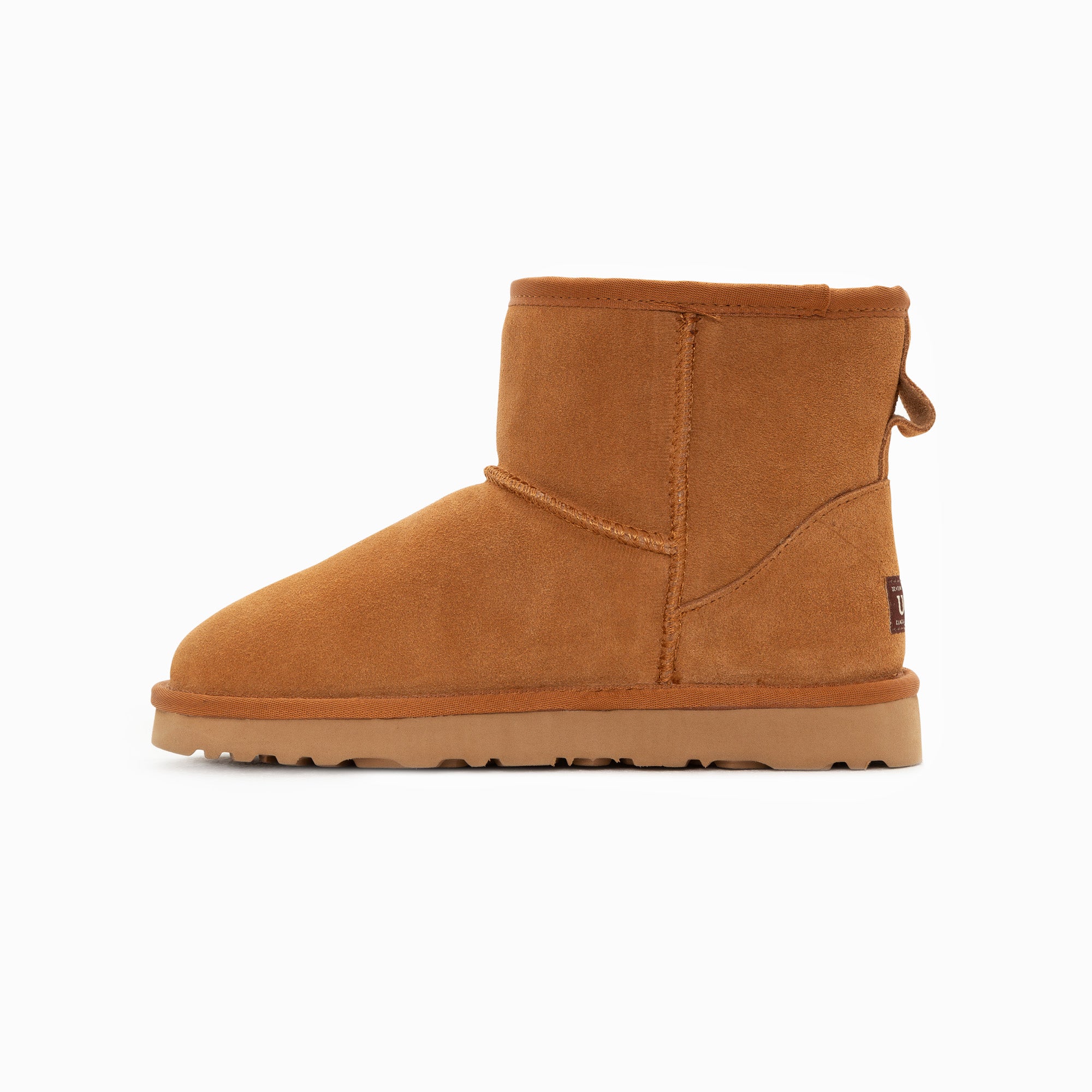 Men's Uggs & Slippers: Ugg Boots Genuine Australian Sheepskin Unisex Mini Classic Suede (Chestnut, EU39)