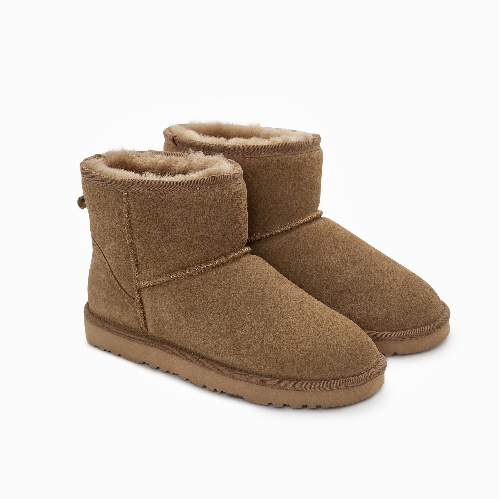 Men's Uggs & Slippers: Ugg Boots Genuine Australian Sheepskin Unisex Mini Classic Suede (Olive, EU40)