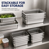 Commercial Stainless Steel GN 1/1 100mm Deep Gastronorm Bain Marie Buffet Steam Table Food Pan