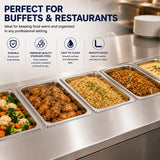 Commercial Stainless Steel GN 1/1 150mm Deep Gastronorm Bain Marie Buffet Steam Table Food Pan