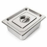 Commercial Stainless Steel GN 1/2 100mm Deep Gastronorm Bain Marie Buffet Steam Table Food Pan with Lid