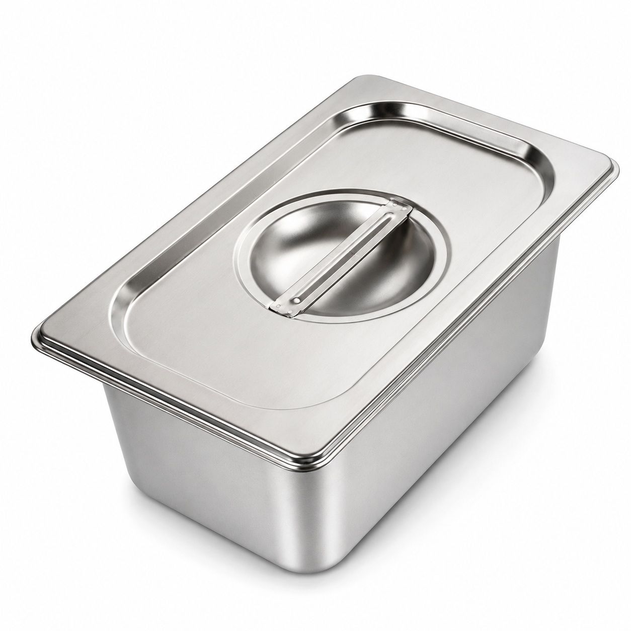 Commercial Stainless Steel GN 1/4 100mm Deep Gastronorm Bain Marie Buffet Steam Table Food Pan with Lid