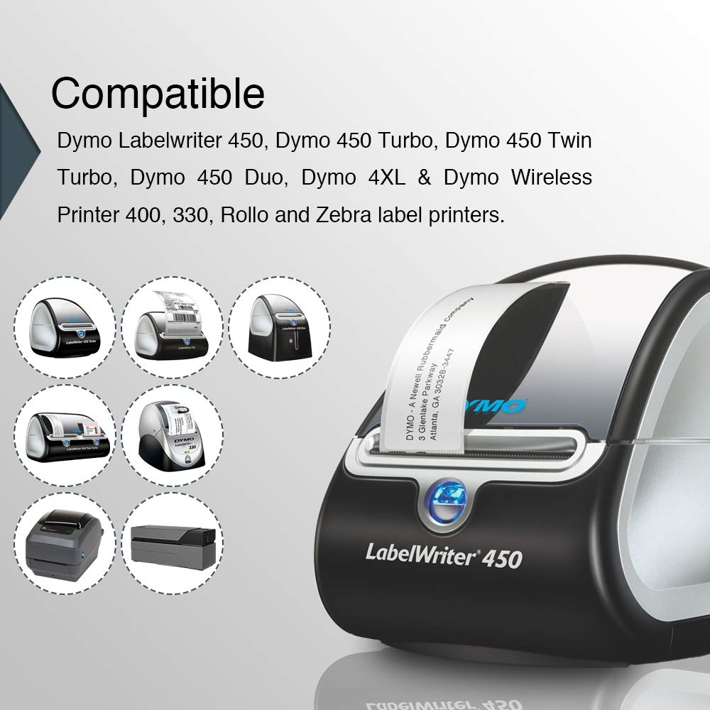 Labels: 10x Compatible Dymo 11355 SD11355 / S0722550 thermal label 19mm x 51mm 500 Per Roll for Dymo labelWriter