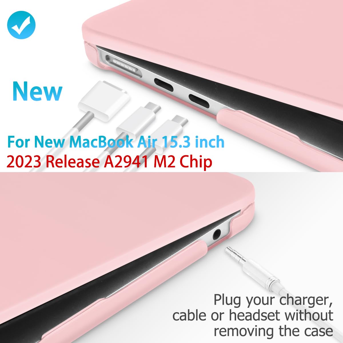 Cases & Skins: 15 inch Air 2023 MacBook Air Matte Case  A2941 M2 Chip Hard Shell Case Keyboard Cover Sold Pink