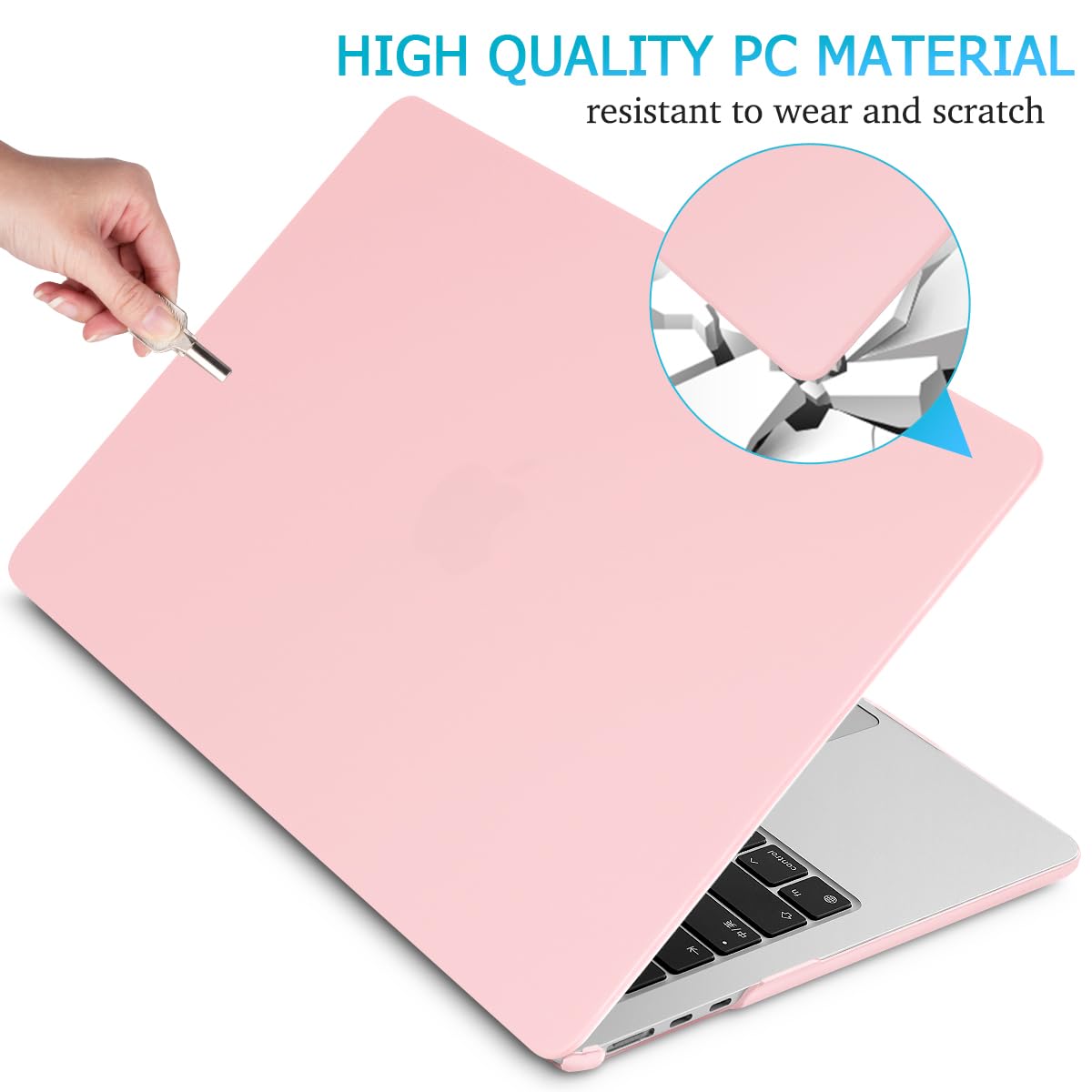 Cases & Skins: 15 inch Air 2023 MacBook Air Matte Case  A2941 M2 Chip Hard Shell Case Keyboard Cover Sold Pink