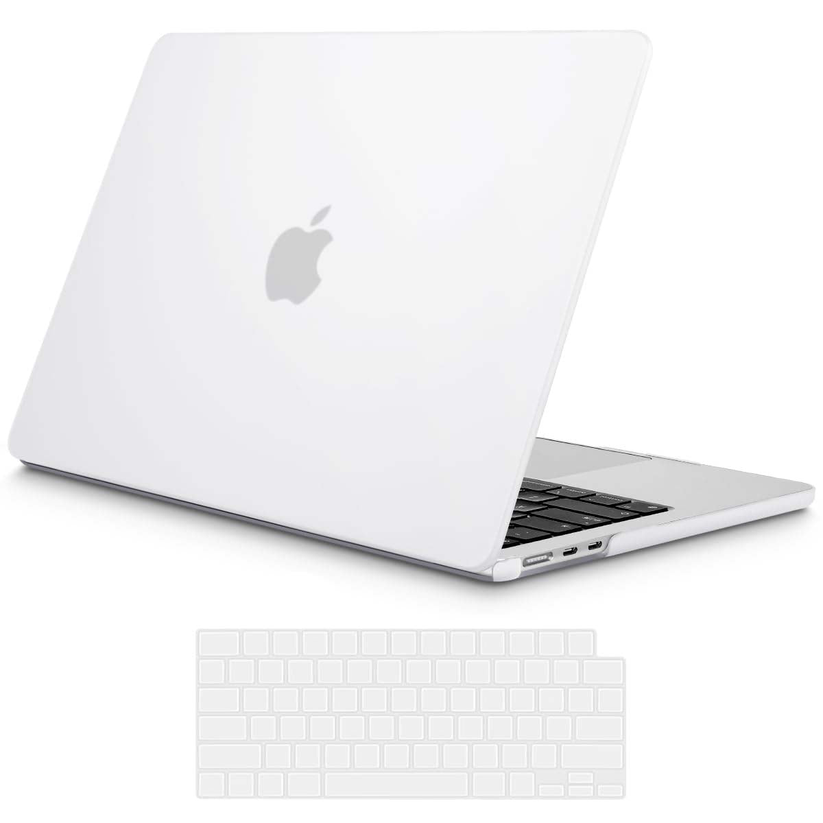 Cases & Skins: 15 inch Air 2023 MacBook Air Matte Case  A2941 M2 Chip Hard Shell Case Keyboard Cover White