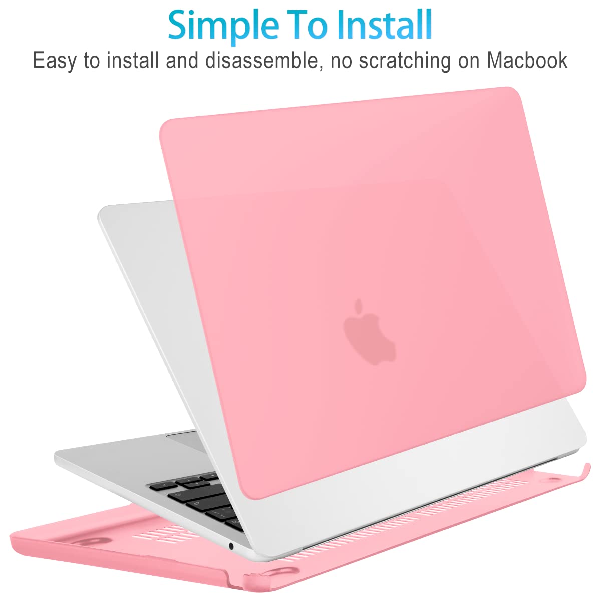 Cases & Skins: 15 inch Air 2023 MacBook Air Matte Case  A2941 M2 Chip Hard Shell Case Keyboard Cover Pink