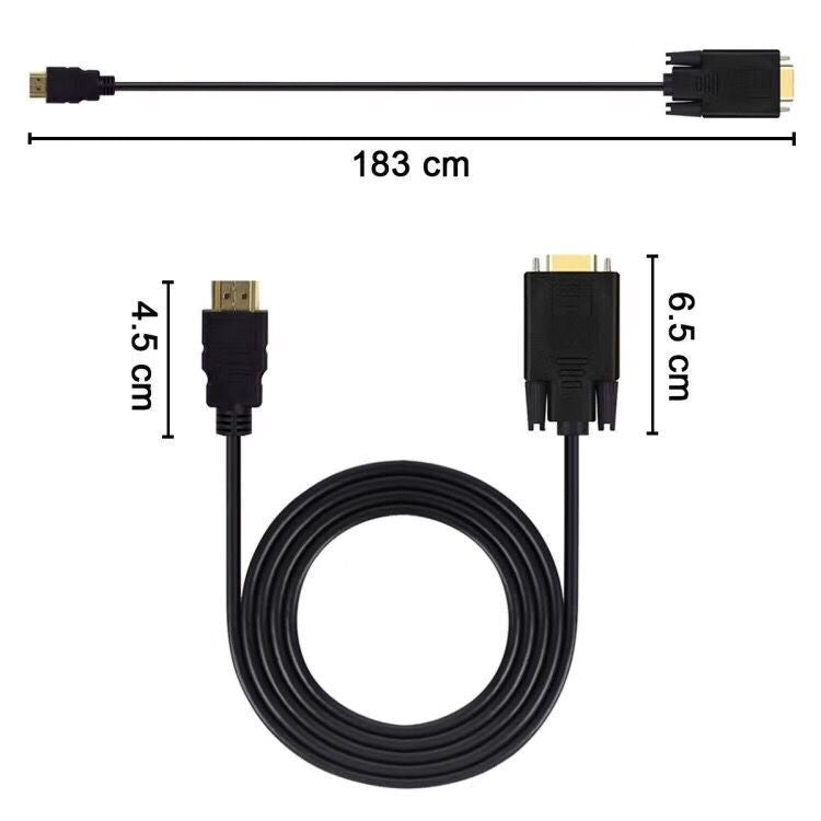 TVs & Accessories: 1.8M 6 Feet HDMI Male to VGA Male Cable for Computer, Laptop, PC, Monitor ETC