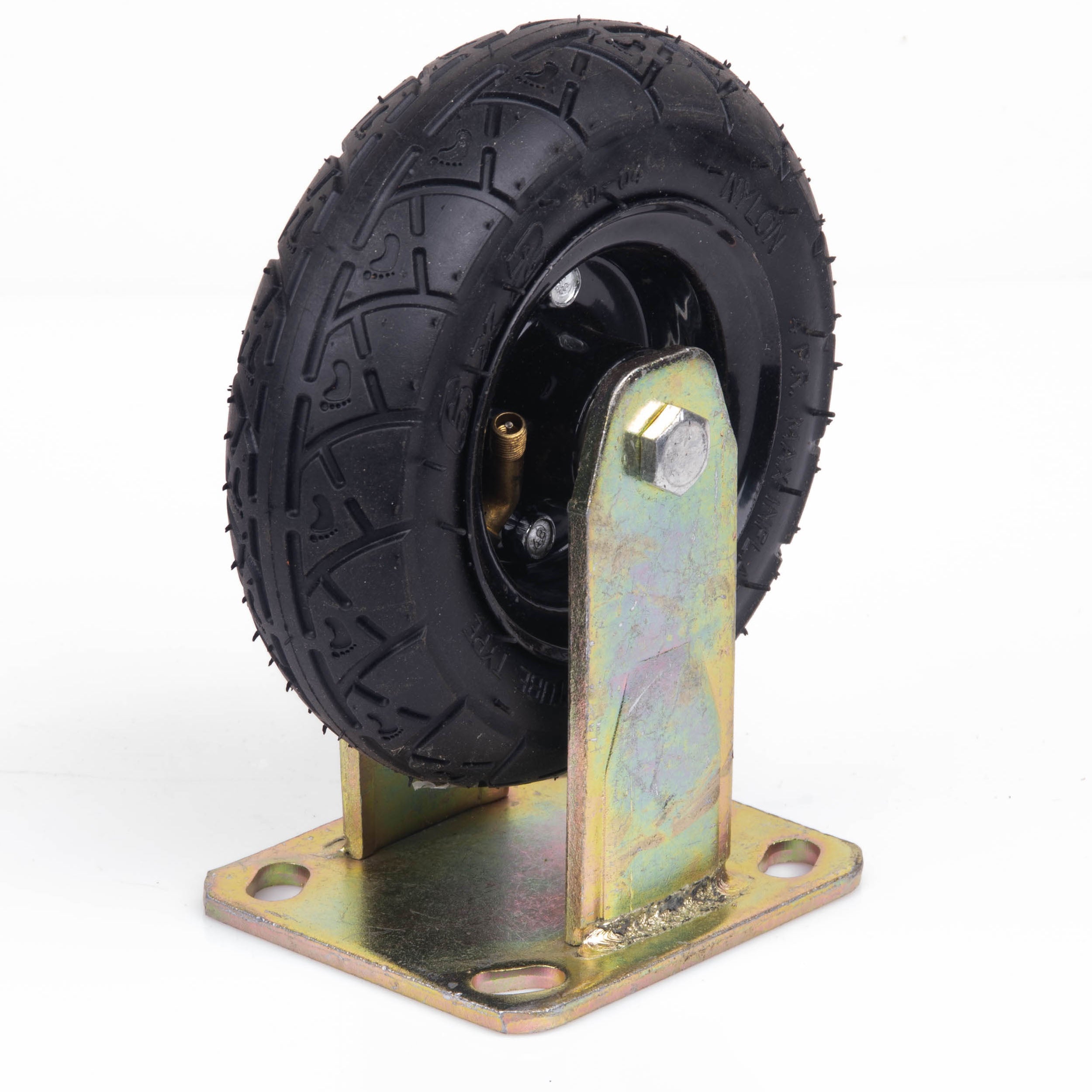 Gymnastics: 6 Inch Fixed Castor Caster Pneumatic Tyres Tyre  Wheel Trolley Cart Wheelbarrow