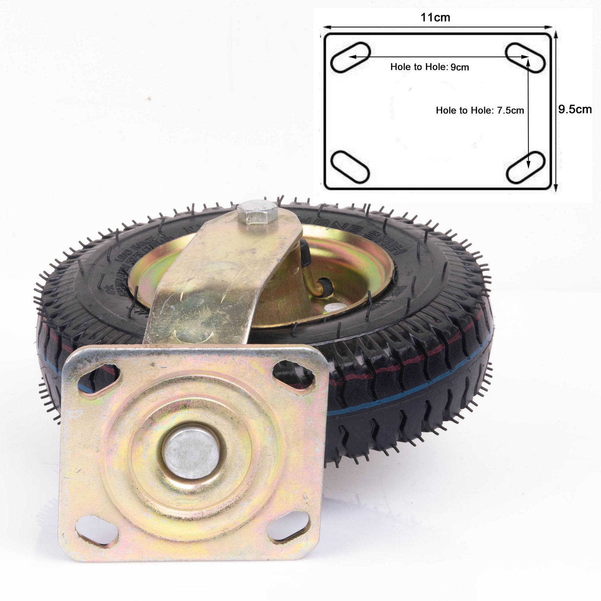 Gymnastics: 8 Inch Swivel Castor Caster Pneumatic Tyres Tyre Wheels Trolley Cart Wheelbarrow