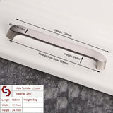 Kitchen & Bathroom DIY: Brushed ZINC Kitchen Door Cabinet Drawer Handle Pulls 128MM