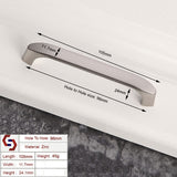 Door Hardware: Brushed ZINC Kitchen Door Cabinet Drawer Handle Pulls 96MM