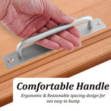 Buffets & Sideboards: Barn Door Handle Sliding Pull Cabinet Door Handles Drawer knobs Kitchen Handles Silver