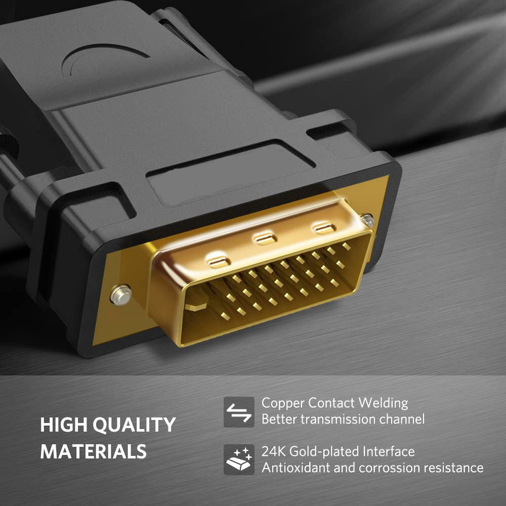 Computer Monitors & Accessories: DVI-D 24+1 Male to HDMI Female Adapter Converter Gold Plated Support 1080P